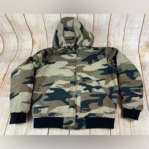 Walls Camo Hooded Sherpa Lined  Workwear Coat Jacket Youth Size XL